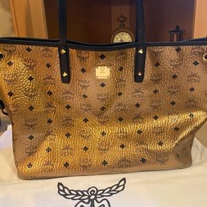 Authentic MCM Gold Handbag